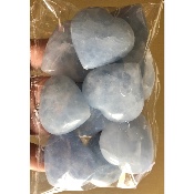 CALCITE BLEUE COEUR Lot de 10 Pièces