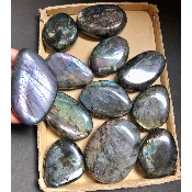 LABRADORITE GALET Lot de 12 pièces