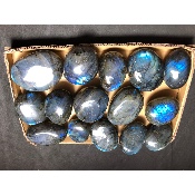 LABRADORITE bleue GALET Lot de 15 pièces