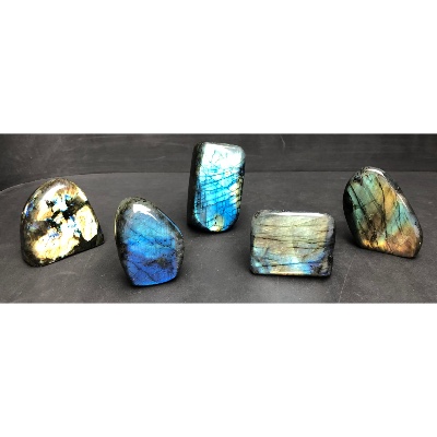 LABRADORITE Entièrement POLIE Lot de 5 Pièces