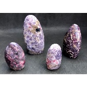 LÉPIDOLITE FORME LIBRE Lot de 4 pièces