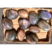 LABRADORITE multicolore-violet GALET Lot de 11 pièces