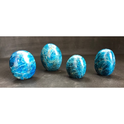 APATITE BLEUE FORME LIBRE Lot de 4 pièces