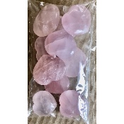 QUARTZ ROSE COEUR lot de 10 pièces