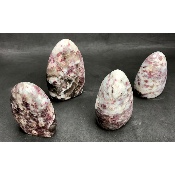 TOURMALINE ROSE FORME LIBRE lot de 4 pièces