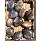 LABRADORITE multicolore-violet GALET Lot de 11 pièces