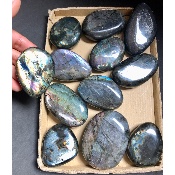 LABRADORITE GALET Lot de 12 pièces