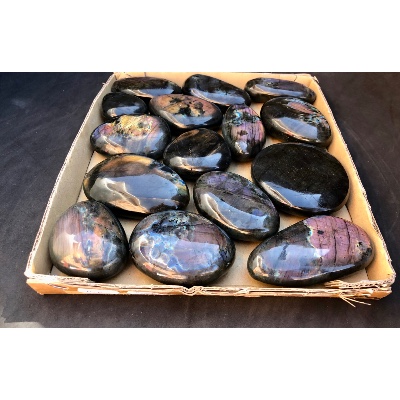 LABRADORITE Multicolore-violet GALET Carton de 15 pièces