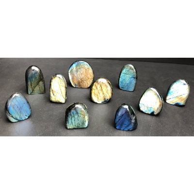 LABRADORITE Entièrement POLIE Lot de 10 Pièces