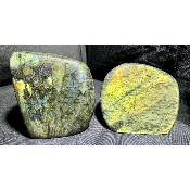 LABRADORITE Forme Libre Polie Lot de 2 pièces