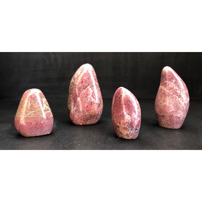 RHODONITE FORME LIBRE Lot de 4 Pièces