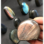 LABRADORITE Entièrement POLIE Lot de 10 Pièces