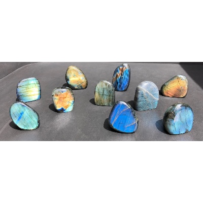 LABRADORITE Entièrement POLIE Lot de 10 Pièces