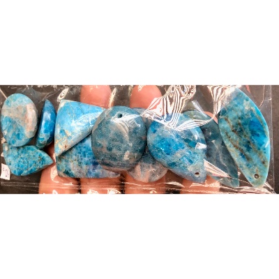 APATITE bleue PENDENTIF sachet de 10 pièces