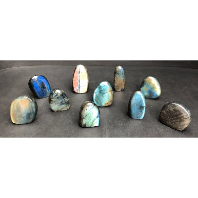 LABRADORITE Entièrement POLIE Lot de 10 Pièces