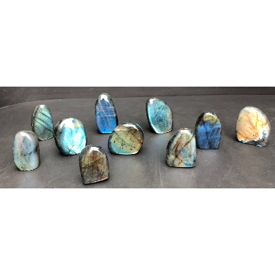 LABRADORITE Entièrement POLIE Lot de 10 Pièces