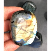 LABRADORITE Entièrement POLIE Lot de 10 Pièces