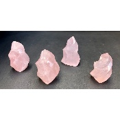 QUARTZ ROSE FLAMME Lot de 4 Pièces