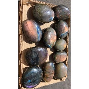 LABRADORITE multicolore-violet GALET Lot de 11 pièces