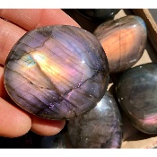 LABRADORITE multicolore-violet GALET Lot de 11 pièces