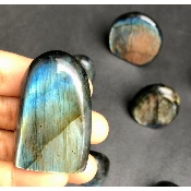 LABRADORITE Entièrement POLIE Lot de 10 Pièces