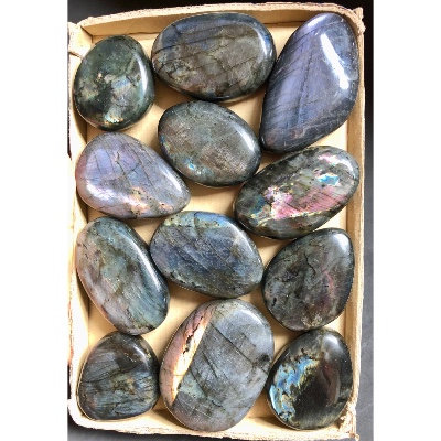 LABRADORITE GALET Lot de 12 pièces