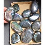 LABRADORITE GALET Lot de 12 pièces