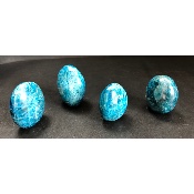 APATITE BLEUE FORME LIBRE Lot de 4 pièces