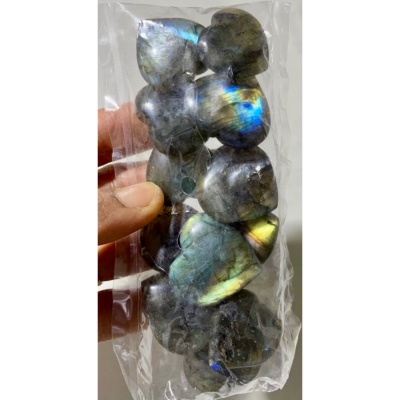 LABRADORITE COEUR sachet de 12 Pièces